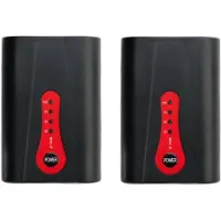 Thermrup 2 stuks - Accu voor verwarmde handschoenen en inlegzolen - 4 standen - Lithium-ion 7,4 V oplaadbare accu - 2500 mAh batterij, CE-gecertificeerd, DC vrouwelijke interface 3,5 x 1,35 mm