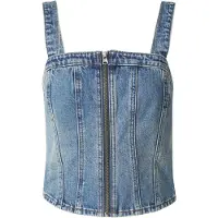 Levi's Top 'Sculpted Bustier Top' blauw denim