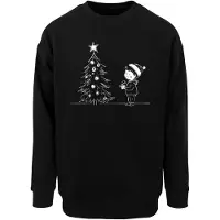 Merchcode Sweatshirt 'Christmas Cute Kid' zwart / wit