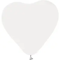 We Fiesta 100 hartvormige Ballonnen 12” Wit - Versiering Feestdecoratie Decoratie Verjaardag Jubileum Thema Feest Ballon