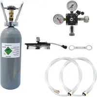 Ich-zapfe Accessoirepakket voor biertap 1-kraan - met 5L Flexi Tap Adapter, Bierslang, Fles CO2 2,0 kg
