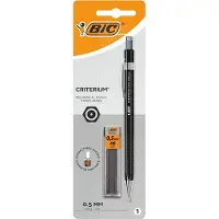 BIC vulpotlood Criterium, blister van 1 stuk + 12 vullingen (gratis), zwart, 0,5 mm