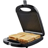 Tomado TGS4000B - XXL Tosti ijzer - 4 tosti's - Tosti apparaat - Panini grill - PFAS vrij - 1200W - Zwart