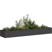 vidaXL Plantenbak 360x80x40 cm staal zwart