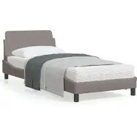 vidaXL Bedframe met hoofdeinde "Dover" 80x200 cm stof taupe