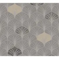 A.S. Création ART DECO BEHANG - Grijs Beige Bruin - AS Creation Pop Style
