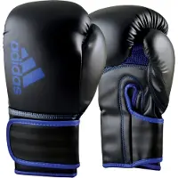 Adidas Bokshandschoenen Hybrid 80 - Zwart/Blauw - 14 oz