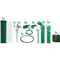 Alberts Draadgaasafrastering Hoogte: 80-200 cm, totale lengte: 15-25 m, met grondbussen (set)
