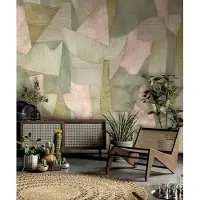 Overig Fotobehang Smart Art Gallery 47341 - Groen - Beige - Olijf - Grijs-groen - 3,40m X 265cm
