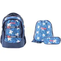 2be Schoolrugzak| schooltas met 15 Inch laptopvak | gymtas en pennenzak – Blauw - Blauw