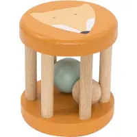 Trixie Houten Rollende Rammelaar - Mr. Fox - Eerste speelgoed baby - Kraamcadeau - Voor Jongens & Meisjes
