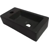 Sanico Napels fontein 37x19 links mat zwart