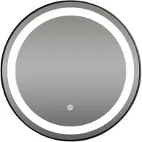 Sanico Round ronde spiegel 90 mat zwart verlichting en verwarming