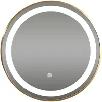 Sanico Round ronde spiegel 100 brushed Gold verlichting en verwarming