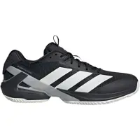 Adidas Sportschoen 'Adizero Ubersonic 5 Clay' grijs / zwart / wit