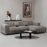 Giga Meubel Chaise Longue Bank Dijon 3-zits Rechts Taupe