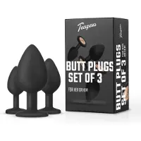 Teazers - Buttplug Set - 3 Delige Set - Buttplugs - Anal Plug - Sex Toys voor Vrouwen en Mannen - Seksspeeltjes - Zwart