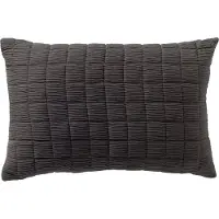 Dutch decor REZA - Kussenhoes 40x60 cm - Charcoal Gray - antraciet - met rits - zonder binnenkussen