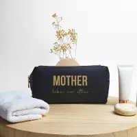 Bagbase Toiletzak met naam - Mother like no other - Zwart - Cadeau mama - Cadeau - Toilettas