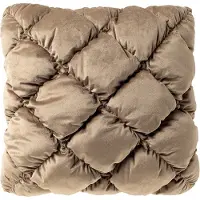Dutch decor SOOF - kussenhoes 45x45 cm - geruit gewatteerd - Irish Cream - beige - met rits - zonder binnenkussen