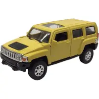 Welly speelgoedauto Modelauto Hummer H2 SUV geel 12,5 cm - speelgoed auto schaalmodel pullback pull back