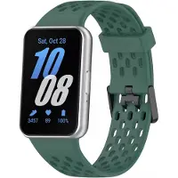 Strap-it Ademend siliconen bandje met gespsluiting - geschikt voor de Samsung Galaxy Fit 3 (groen)