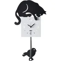 Arti Wandklok met slinger Kat -- modern design