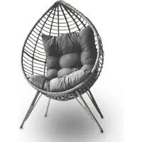 Rijoka Eggy Original Loungestoel met Kussen Stoel op Pootjes
