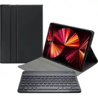 Mobilize Tablethoes geschikt voor Apple iPad Pro 11 Inch (2022) Hoes | Detachable Bluetooth Keyboard QWERTY Bluetooth Toetsenbord Bookcase - Zwart