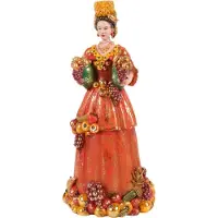 Baroque - Kandelaar - Kandelaar Vrouw 23 cm - Oranje - Resin - 23x16x15 - Polyresin