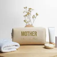 Bagbase Toiletzak met naam - Mother like no other - Oyster - Cadeau mama - Cadeau - Toilettas