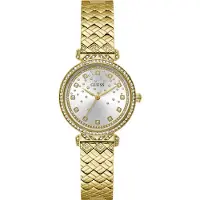 GUESS Analoog horloge 'Enchantment' goud / zilver / transparant