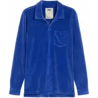 OAS Polo Men Azur Velour Long Sleeve-M