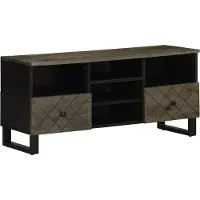 vidaXL Tv-meubel 100x33x46 cm massief mangohout zwart