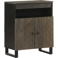 vidaXL Dressoir 60x33x75 cm massief mangohout zwart