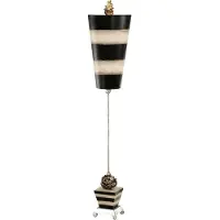 Flambeau LED Tafellamp Peony | 1X E27 Max 60W | Taupe and Black Stripes