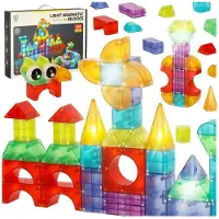 Kik 3D constructieblokken met magneten en LED-verlichting, 134 stuks