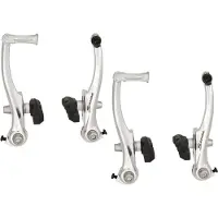 Saccon V-brake set voor en achter aluminium - zilver