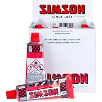 Simson Reageerbuisjes, 30 ml, rood/wit