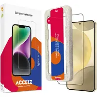 Accezz Gehard Glas Full Cover Screenprotector met applicator voor de Samsung Galaxy S25 Plus