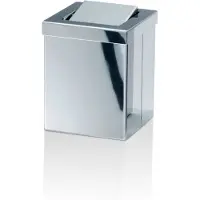 DECOR WALTHER Papierbak 2 L voor tafel met klapdeksel RVS Gepolijst