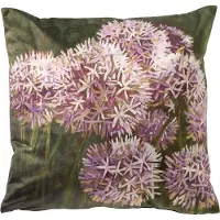 Dutch decor DIANTHE - kussenhoes 45x45 cm - bloemenprint - Orchide Ice - paars, groen - met rits - zonder binnenkussen