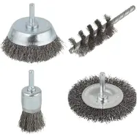 Wolfcraft Draadborstel set | Ronde schacht | 4-delig | 1 set - 2133000