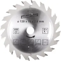 Wolfcraft - Cirkelzaagblad 130x16mm - 20 Tanden - Zaagblad voor Cirkelzaag - Serie Zilver - 6456000