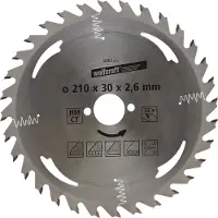 Wolfcraft - Cirkelzaagblad 210x30mm - 32 Tanden - Zaagblad voor Cirkelzaag - Serie Zilver - 6481000