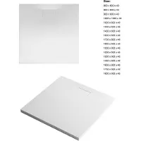 Xenz Flat Zero douchevloer 140x100 mat wit