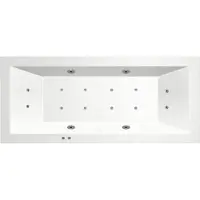 Bestbad Luso Jetline whirlpool 190x90 cm geborsteld RVS