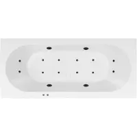 Bestbad Karina Jetline whirlpool 180x80 cm Black Tin