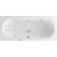 RB Xenz Madeira bubbelbad 160x75 cm met RB2 whirlpool elektrisch mat wit