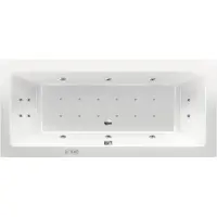 RB Xenz Society bubbelbad 200x90 cm met RB2 whirlpool elektrisch mat wit